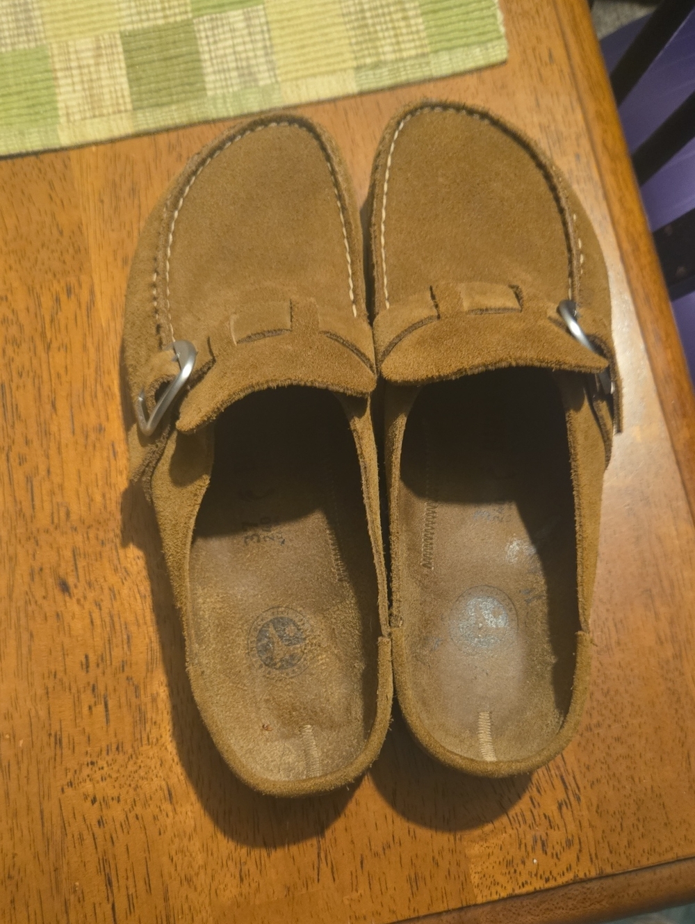 Birkenstock 37 Brown Suede Moccasin Slip-Ons with Buckle